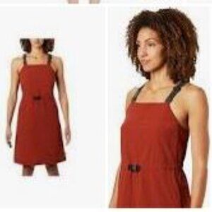 Mountain Hardwear Freefall Halter Dress Medium Burnt Orange Athleisure